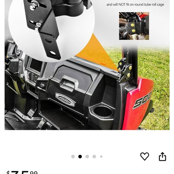 Side mirrors for Polaris ranger. I forgot ours is a 2025 and ordered 2024. - Picture 3 of 10